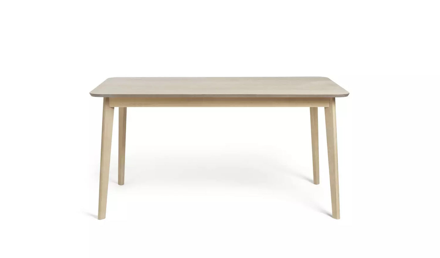 Assembled Habitat Skandi Oak Veneer 6 Seater Dining Table + 4 Chairs